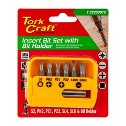 TORK CRAFT S/d Insert Bit Set 25mm 7pce